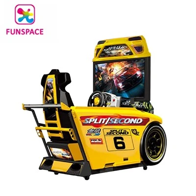 Machine de jeu de course de voitures Funspace Red Arcade pour joueurs uniques