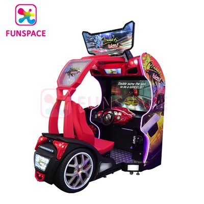 Funspace Game Center Arcade Machine de jeu de course de voiture à jetons de 42 pouces
